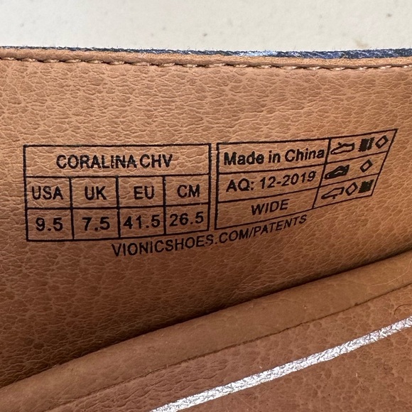 Vionic Coralina Chevron Blue Espadrille Wedge Slingback – Size 9.5W - Picture 8 of 8